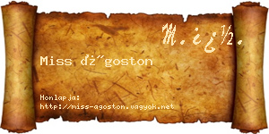 Miss Ágoston névjegykártya